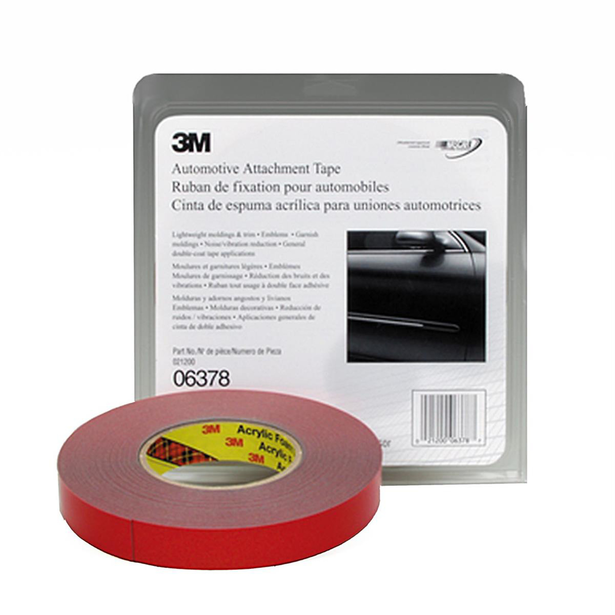 3M Foam Double-Sided Tape — 7/8in. x 20 Yds., Gray, Model# MMM6378